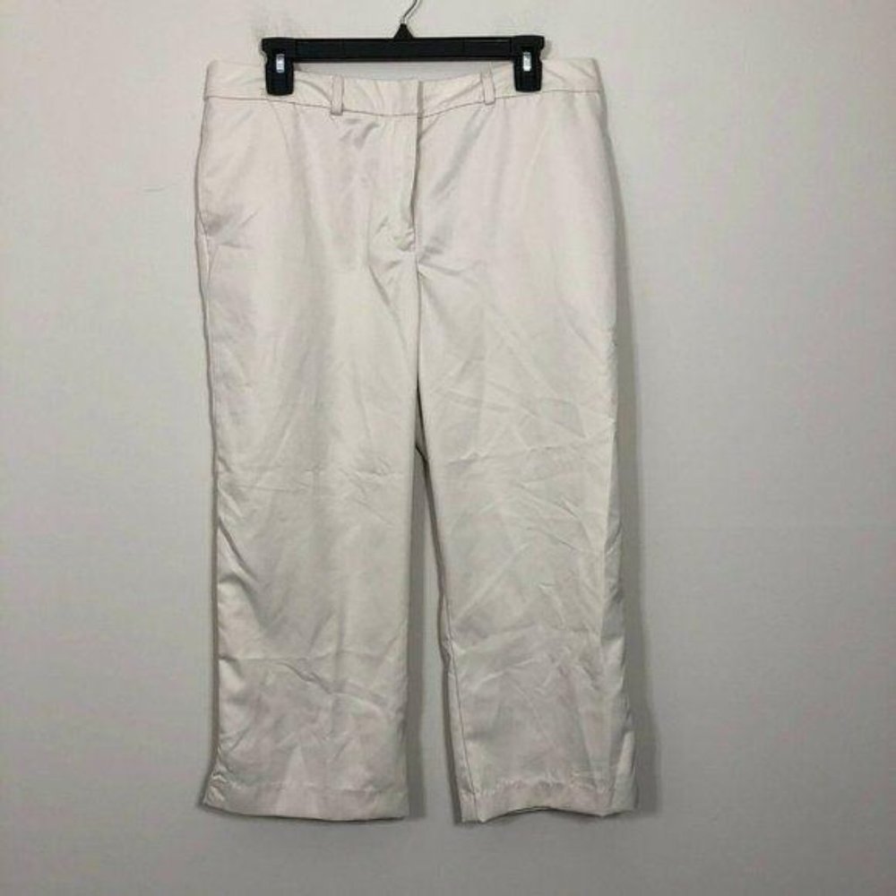 Lady Hagen‎ Size 14 Beige Athletic Casual Slacks Crop Golf Pants
